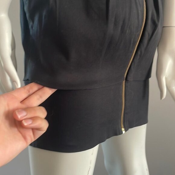 PREEN • black Lace-up One Shoulder Mini Dress - Picture 7 of 10